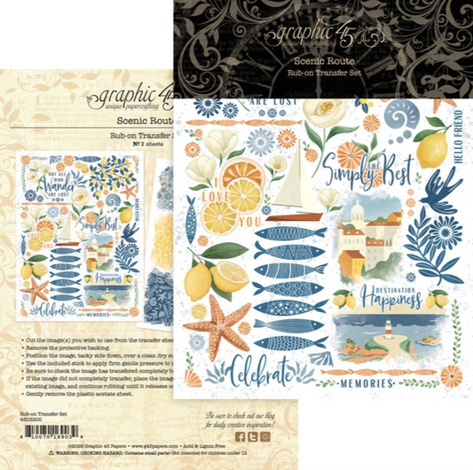Graphic 45 Rub-On Transfers - Scenic Route