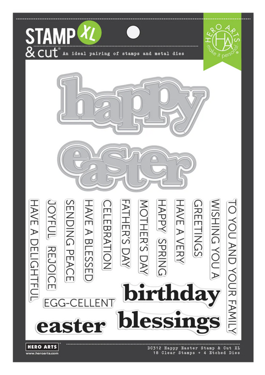 Hero Arts Happy Easter Stamp & Cut XL