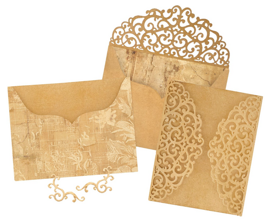 Graphic 45 - Ornate Gatefold, Envelope; Pocket Die Set