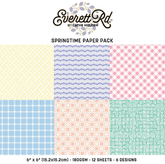 Everett Rd. Springtime Paper Pack Bundle 6"X 6"