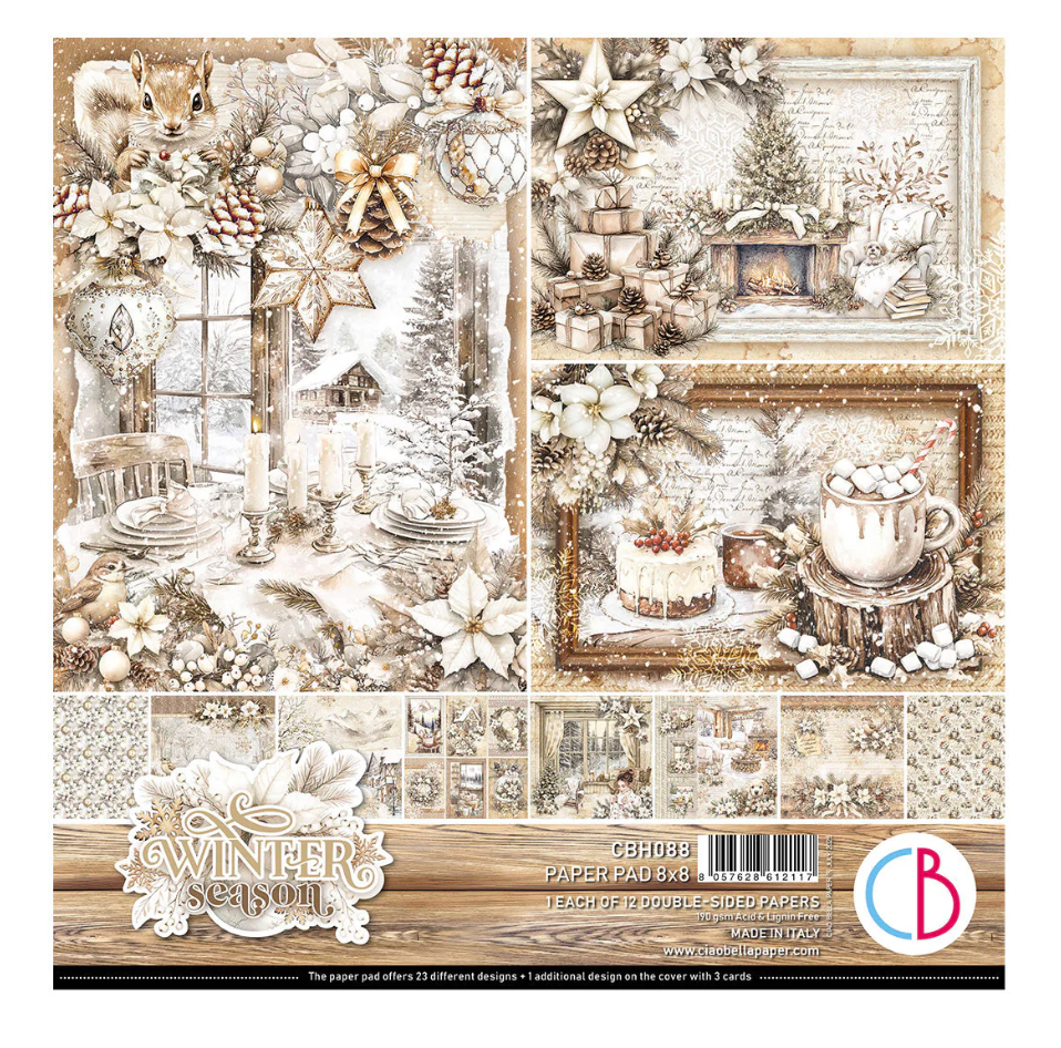 Ciao Bella Winter Season Pad 8"x8" 12/Pkg