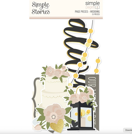 Simple Stories Page Pieces - Wedding