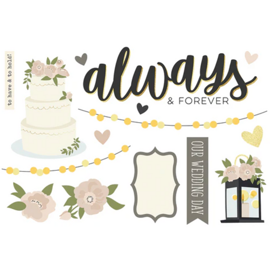 Simple Stories Page Pieces - Wedding