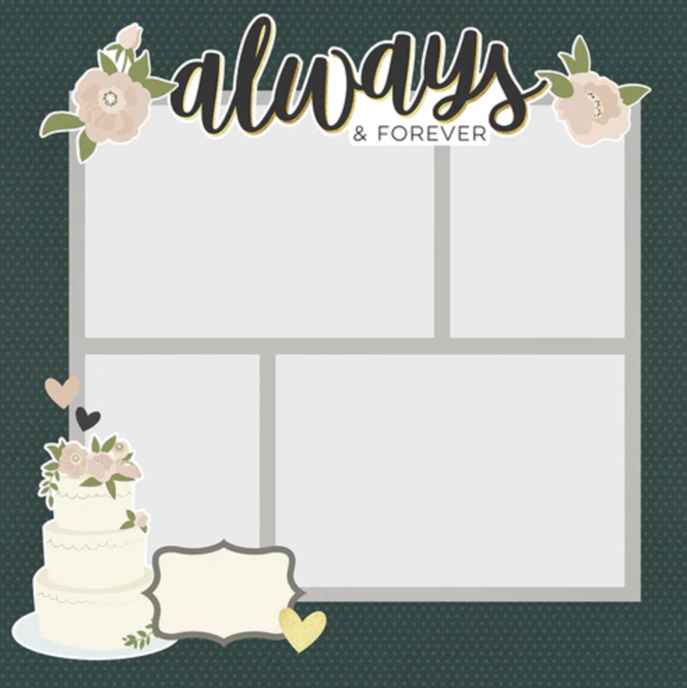 Simple Stories Page Pieces - Wedding