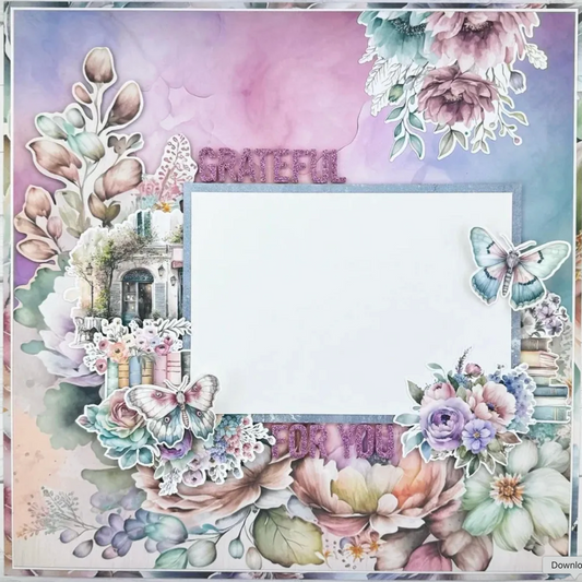 Simply Stated Designs Grateful for You Scrapbook Page Kit