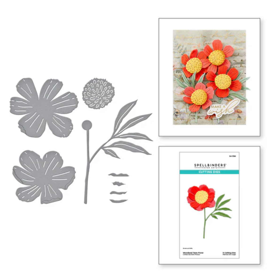 Spellbinders Woodland Tales Floral Etched Dies