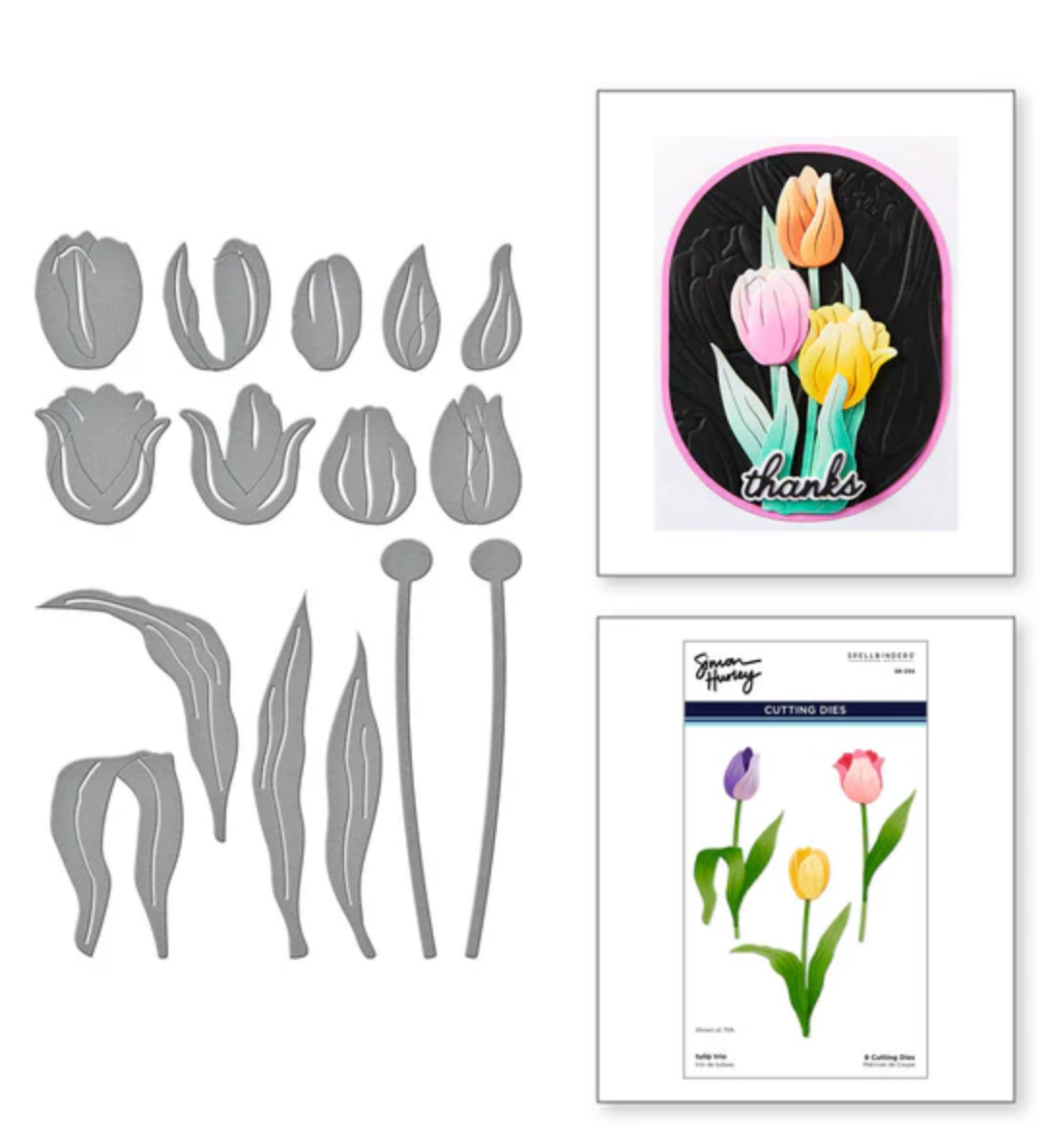 Spellbinders Tulip Trio Etched Dies from the Tulip Garden