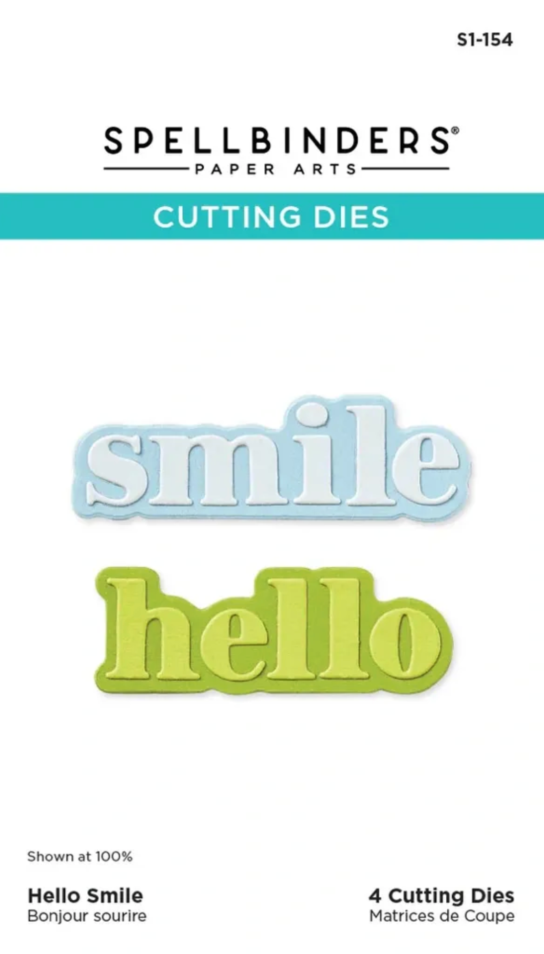 Spellbinders Hello Smile Etched Dies