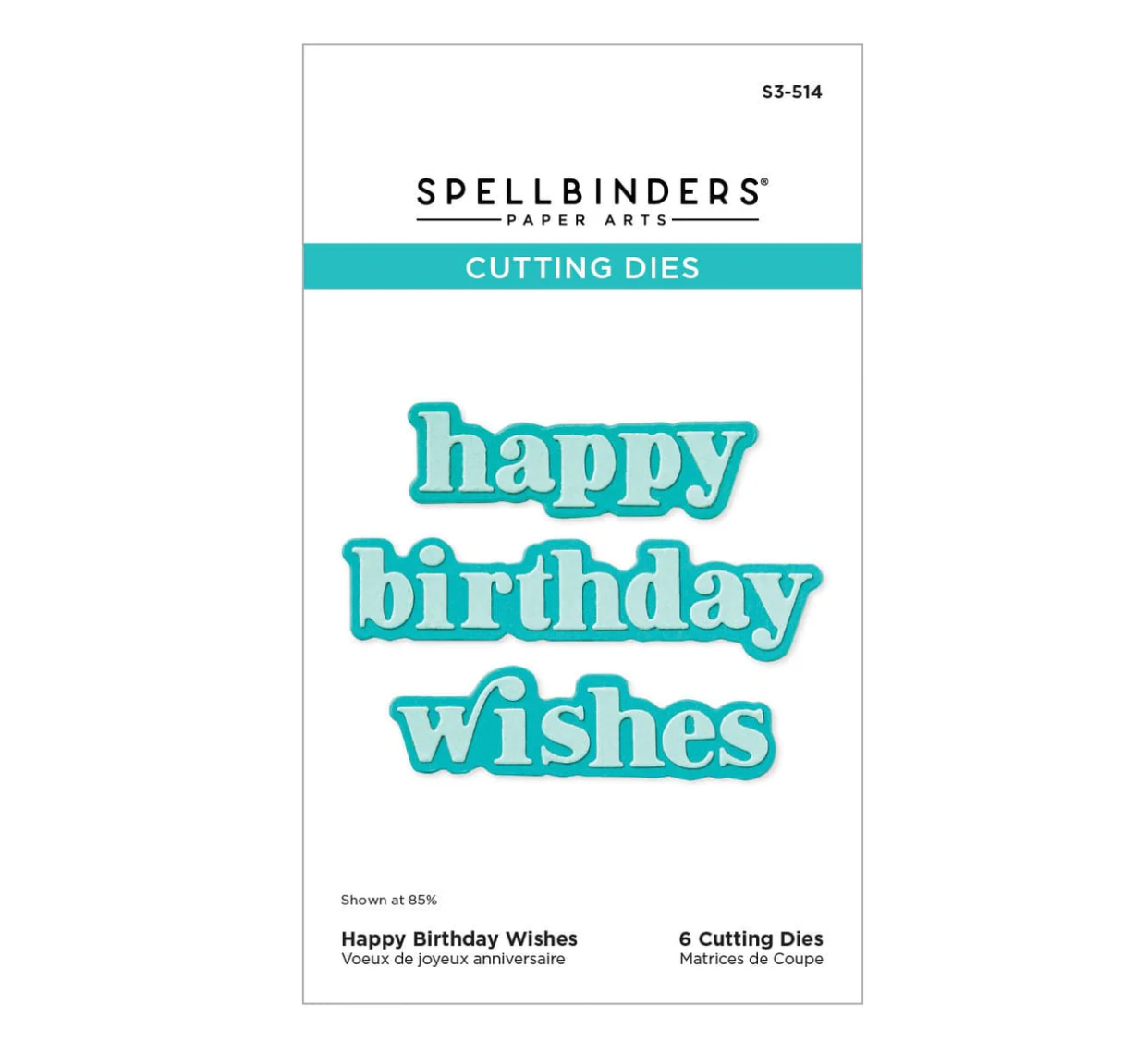 Spellbinders Happy Birthday Wishes Etched Dies
