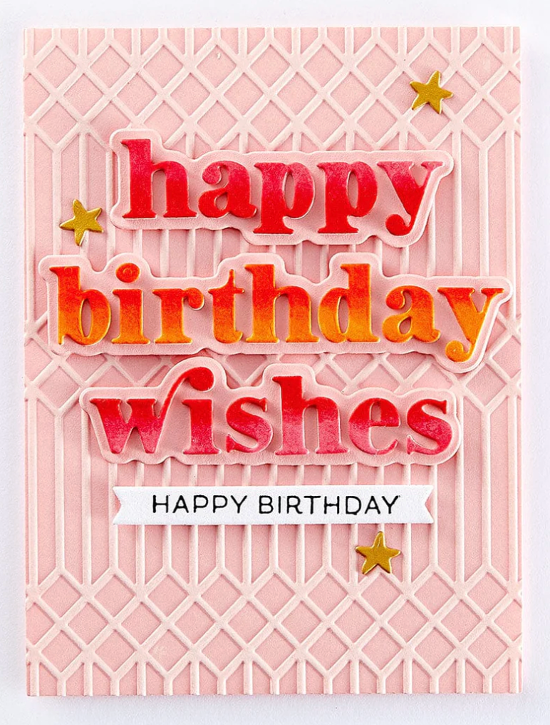 Spellbinders Happy Birthday Wishes Etched Dies
