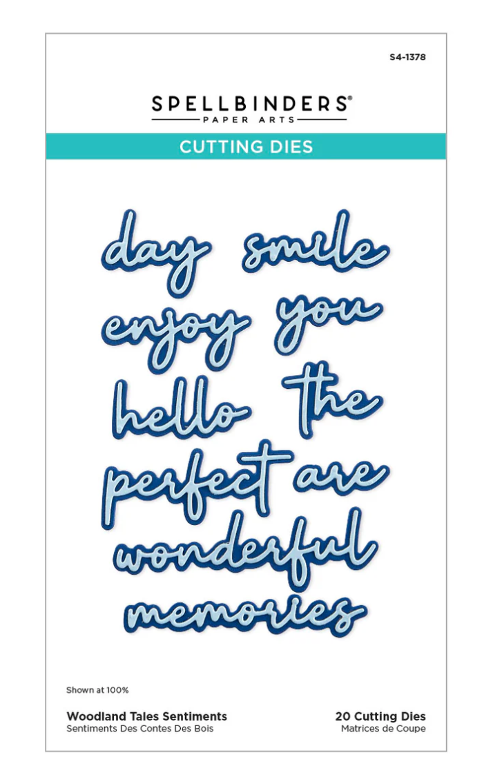 Spellbinders Woodland Tales Sentiments Etched Dies