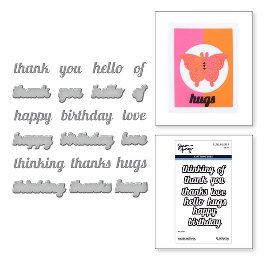 Spellbinders Everyday Sentiments Etched Dies