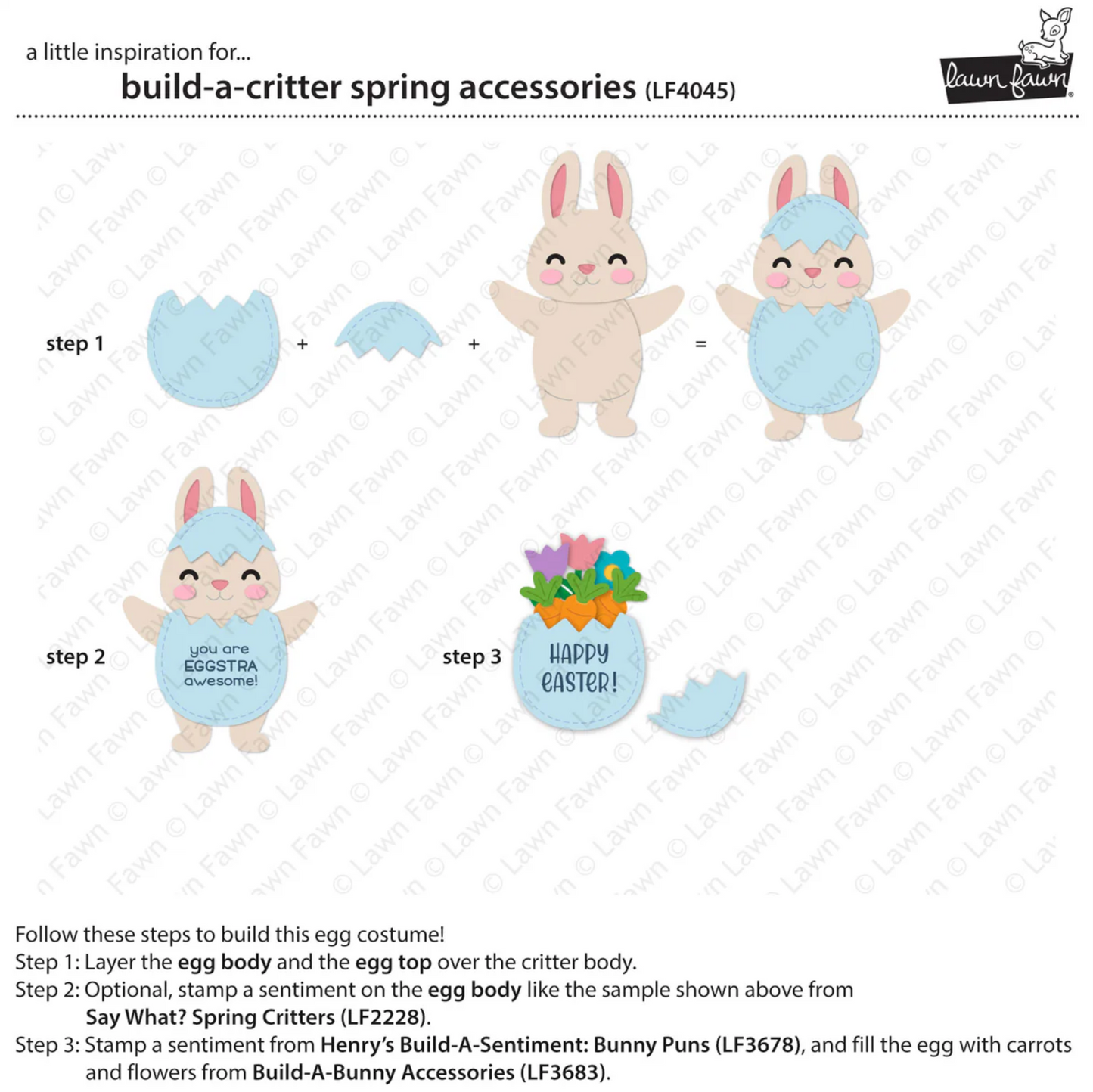 Lawn Fawn Build-a-Critter Spring Accessories Dies