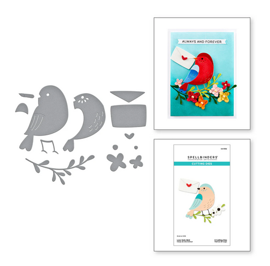 Love Note Bird Etched Dies