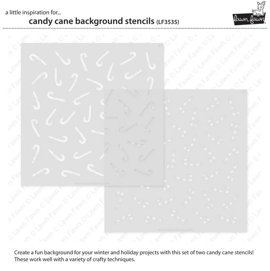 Lawn Fawn Candy Cane Background Stencils