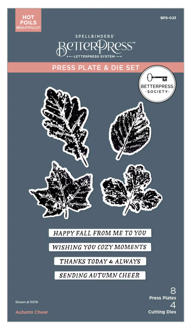 Autumn Cheer Press Plate & Die Set - September 2025 BPS