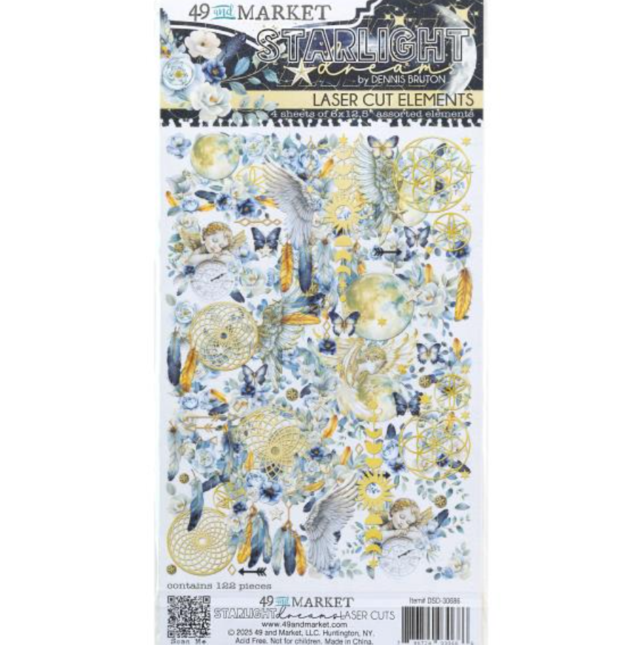 49 and Market Starlight Dreams 6x8 Pad & Laser Cut Elements