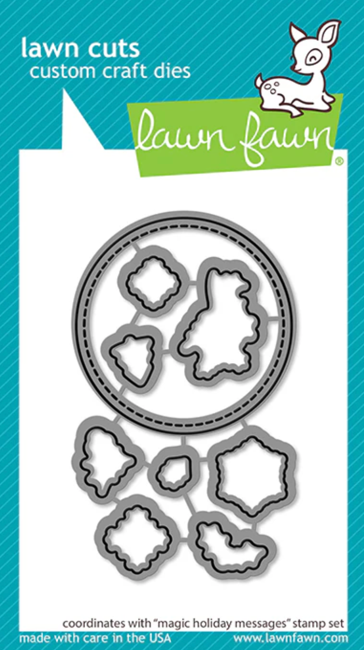Lawn Fawn Magic Holiday Messages Dies