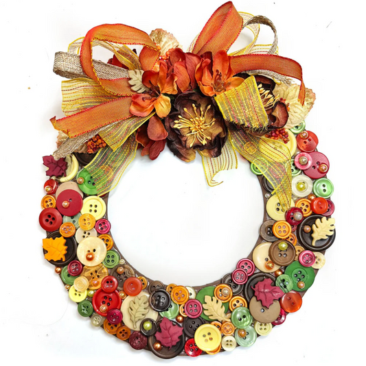 Buttons Galore and More Autumn Wreath DIY Craft Kit