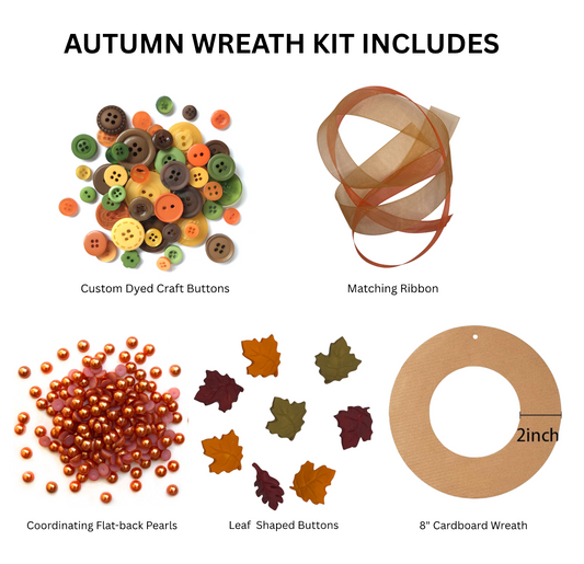 Buttons Galore and More Autumn Wreath DIY Craft Kit