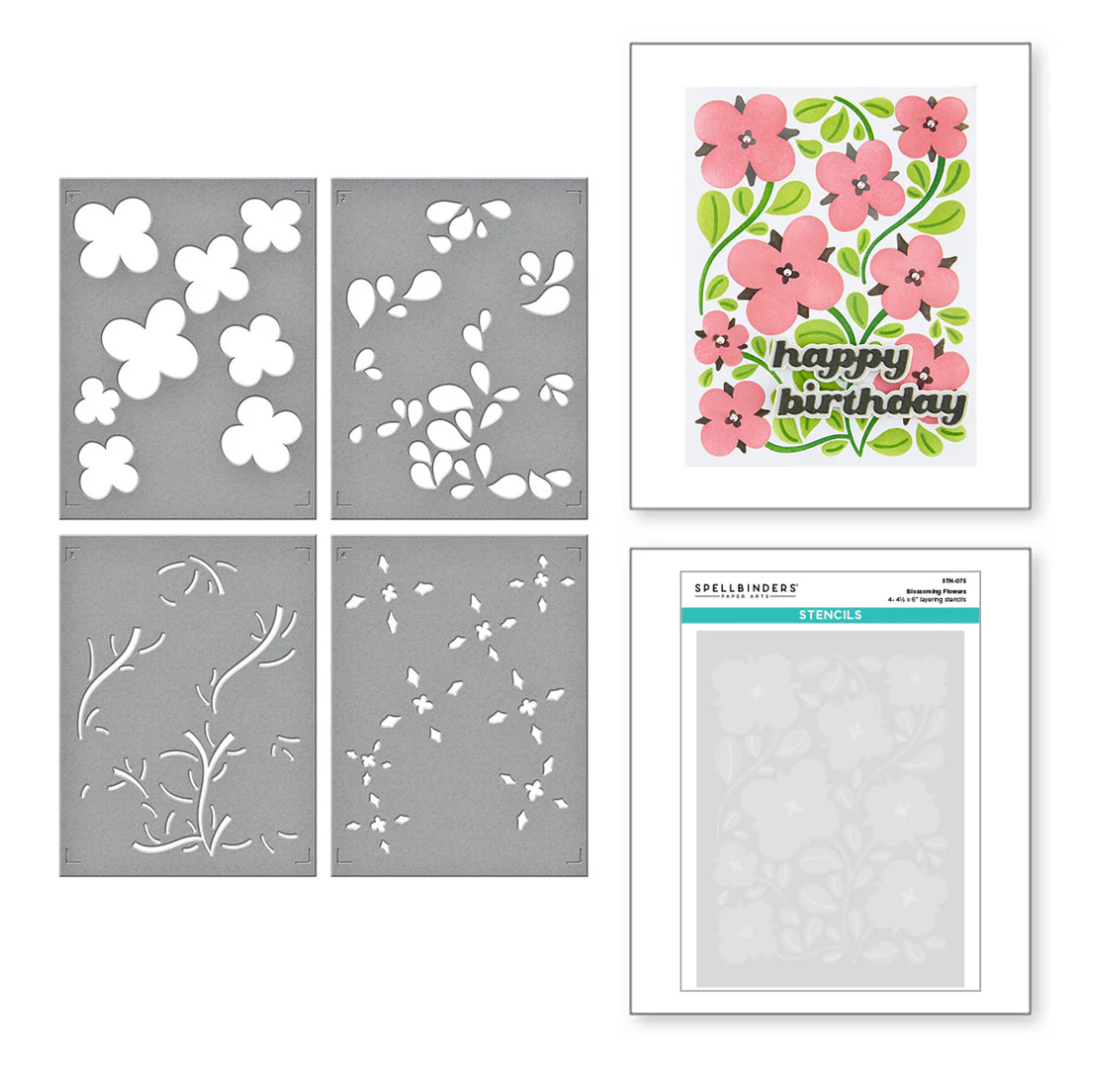 Blossoming Flower Stencil Card Kit