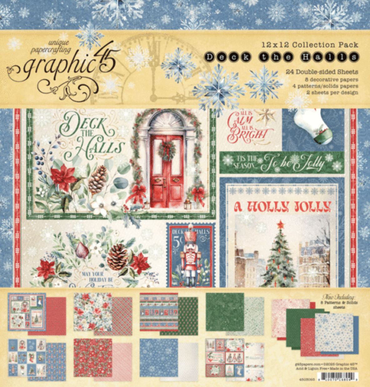 Graphic 45 Deck the Halls Policy Envelope Album