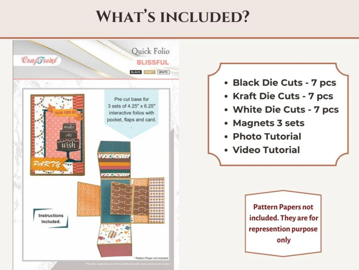 Craftreat Scrapbook Blank Quick Folio - Blissful