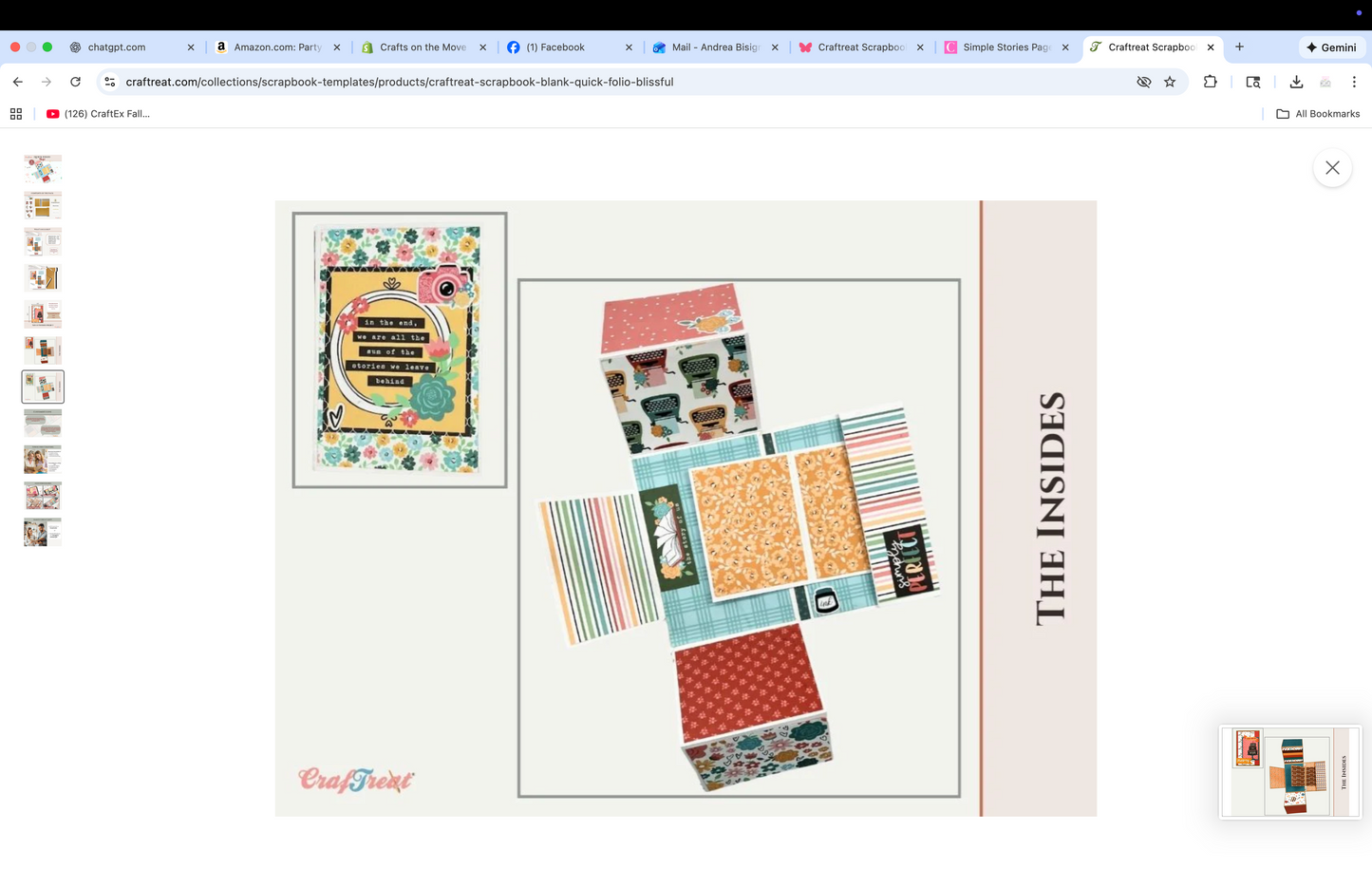 Craftreat Scrapbook Blank Quick Folio - Blissful