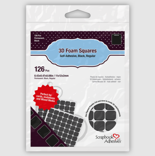 Scrapbook Adhesives 3D Foam Squares Regular Size