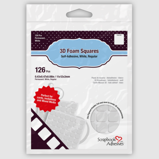 Scrapbook Adhesives 3D Foam Squares Regular Size