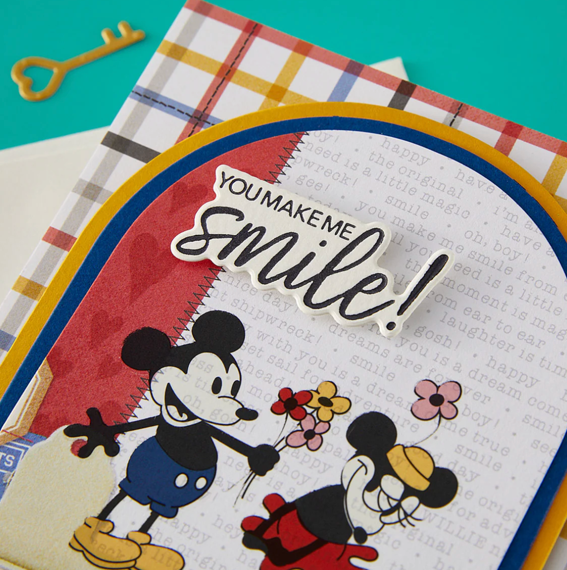 Spellbinders Classic Mouse Happy Sentiments Press + Foil Plate & Die Set