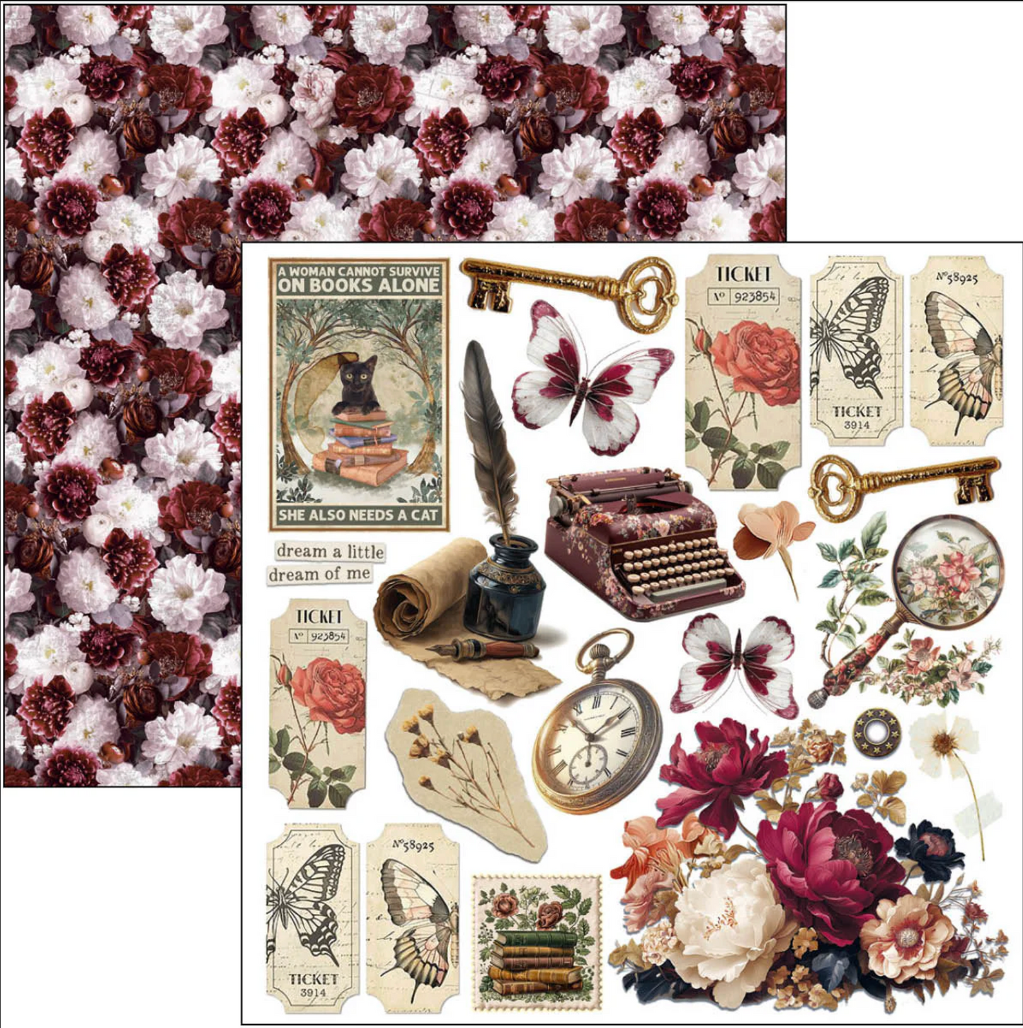 Ciao Bella Book Lovers Fussy Cut Pad 6"x6" 24/Pkg