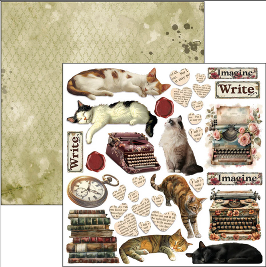 Ciao Bella Book Lovers Fussy Cut Pad 6"x6" 24/Pkg