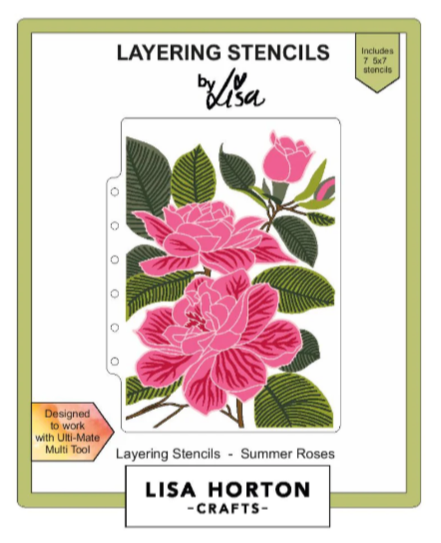 Lisa Horton - Summer Roses Layering Stencils