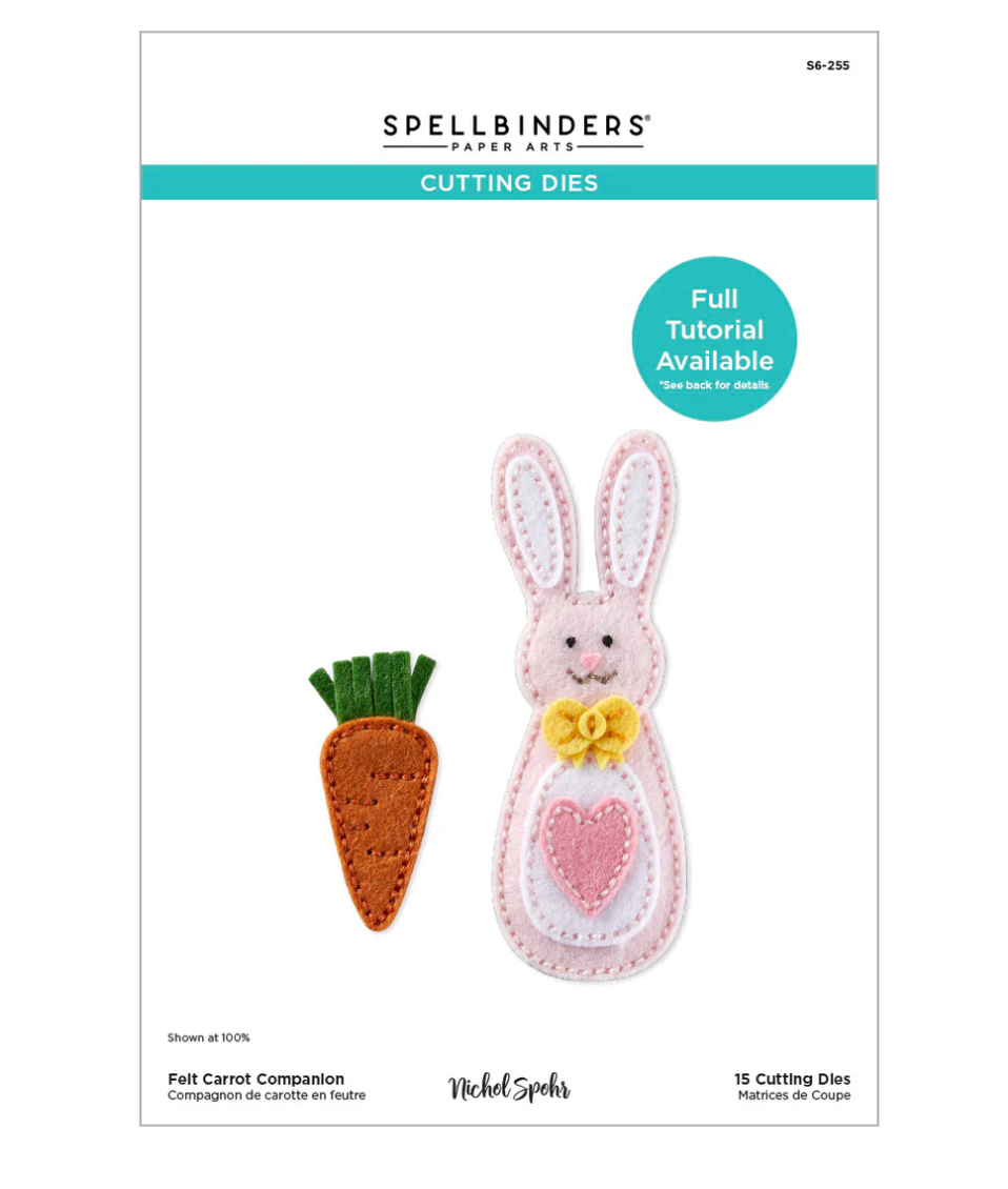 Spellbinders Felt Carrot Companion Etched Dies