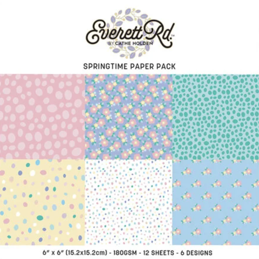 Everett Rd. Springtime Paper Pack Bundle 6"X 6"