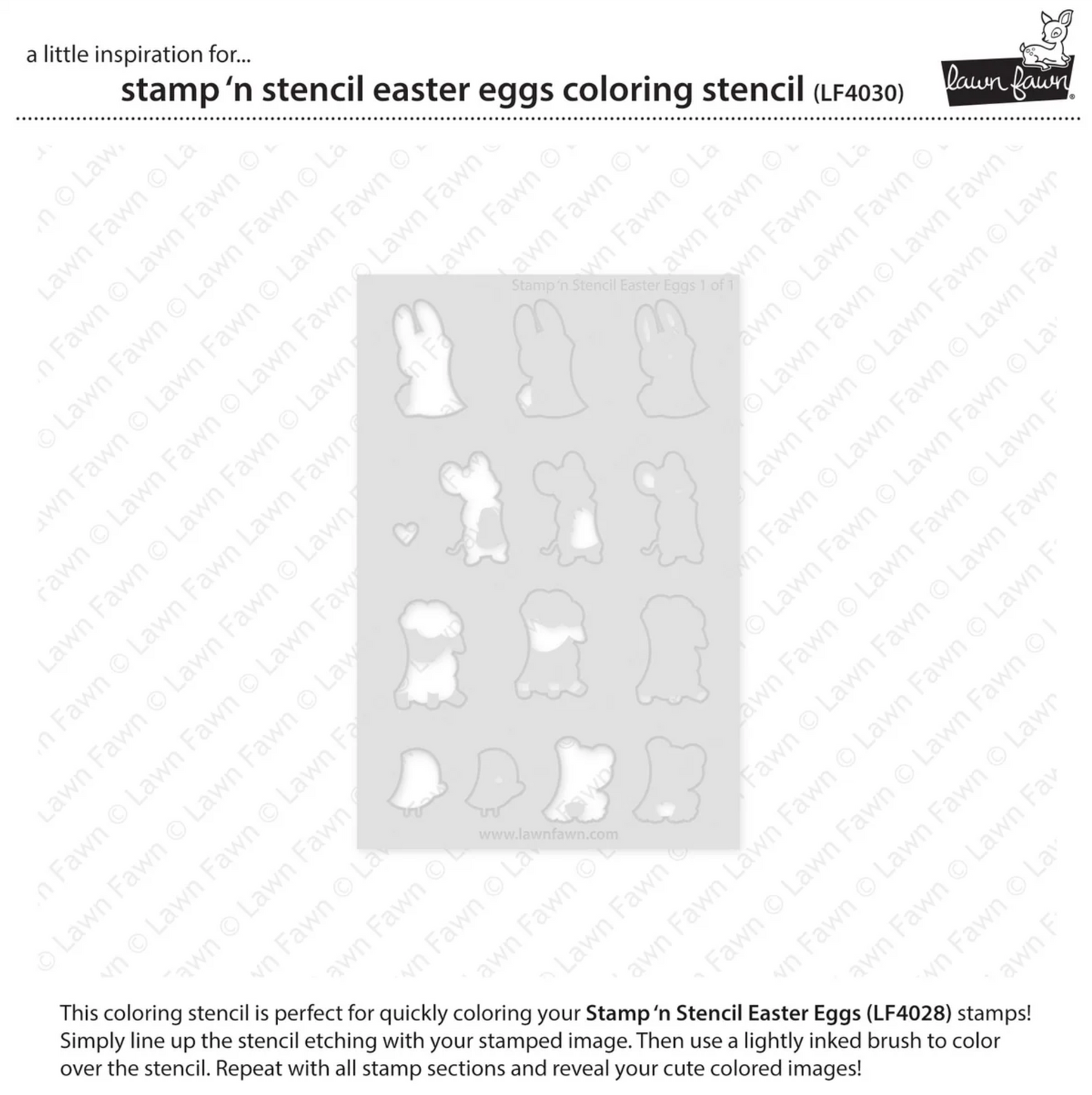 Lawn Fawn Stamp 'n Stencil Easter Eggs Bundle