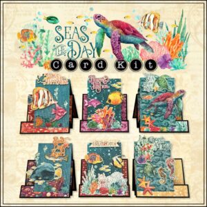 under the sea seas the day card kit sample display