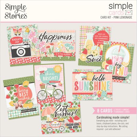Simple Stoires Simple Cards Card Kit - Pink Lemonade