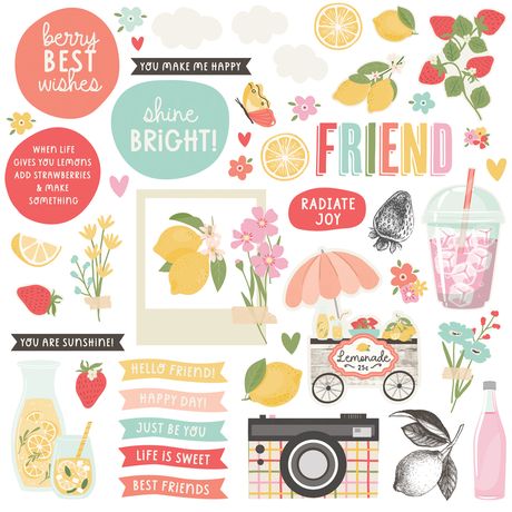 Simple Stoires Simple Cards Card Kit - Pink Lemonade