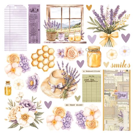 Simple Stories Simple Cards Card Kit - Vintage Lavender Fields