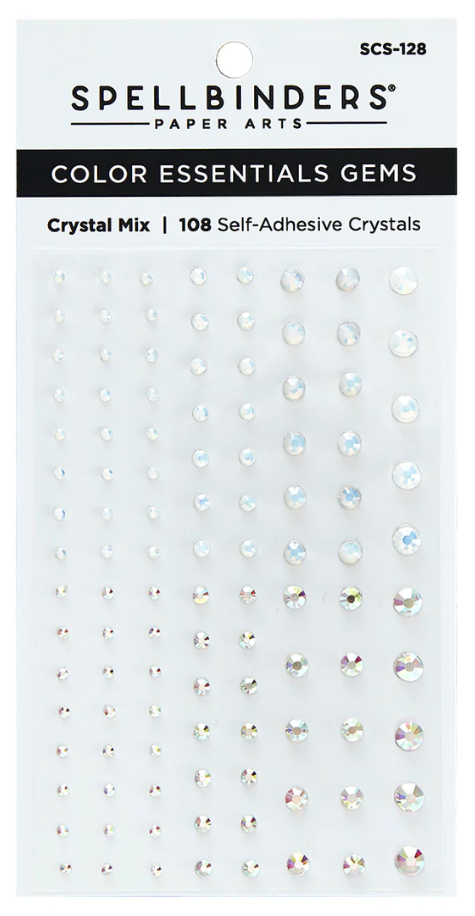 Packaging of Spellbinders Color Essentials Gems Crystal Mix on a white background