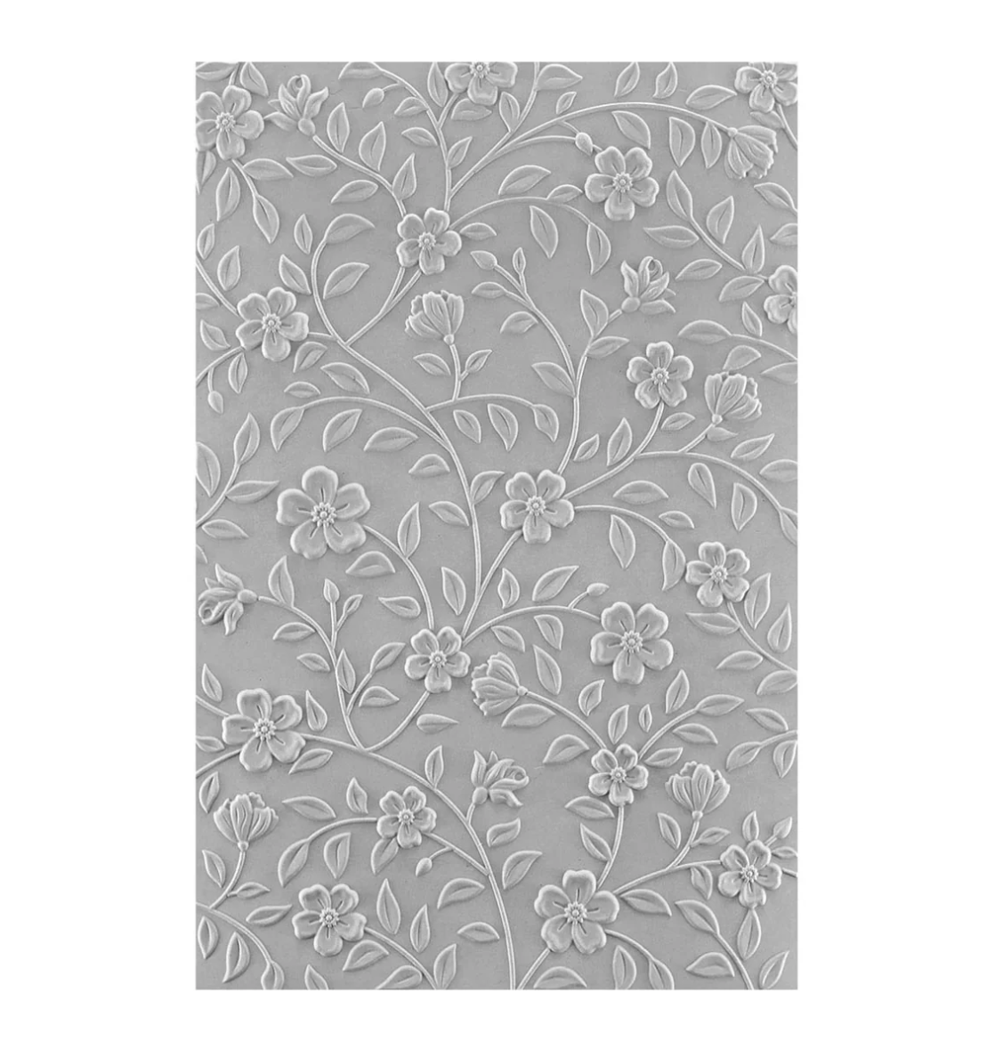 Floral patterned paper with gray background
