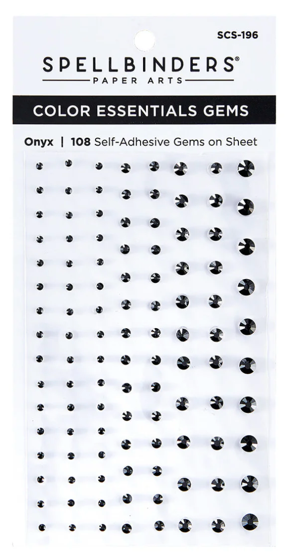 Packaging of Spellbinders Color Essentials Gems on a white background