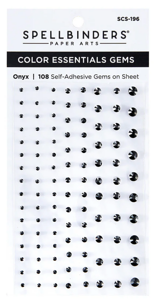 Packaging of Spellbinders Color Essentials Gems on a white background