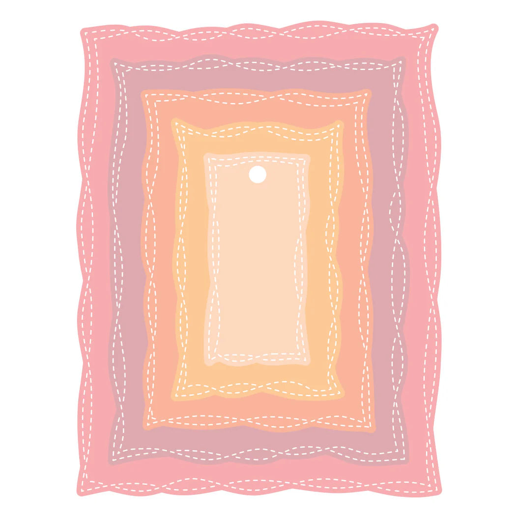 wonky stitched rectangle nesting dies