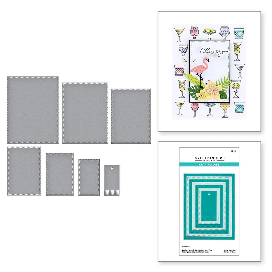Spellbinders Perfect Touch Rectangle dies and sample