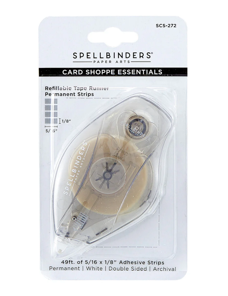 double sided tape runner dispenser in packaging on white background