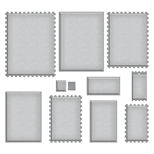 Spellbinders Nested Postage Labels rectangle dies with tag dies only