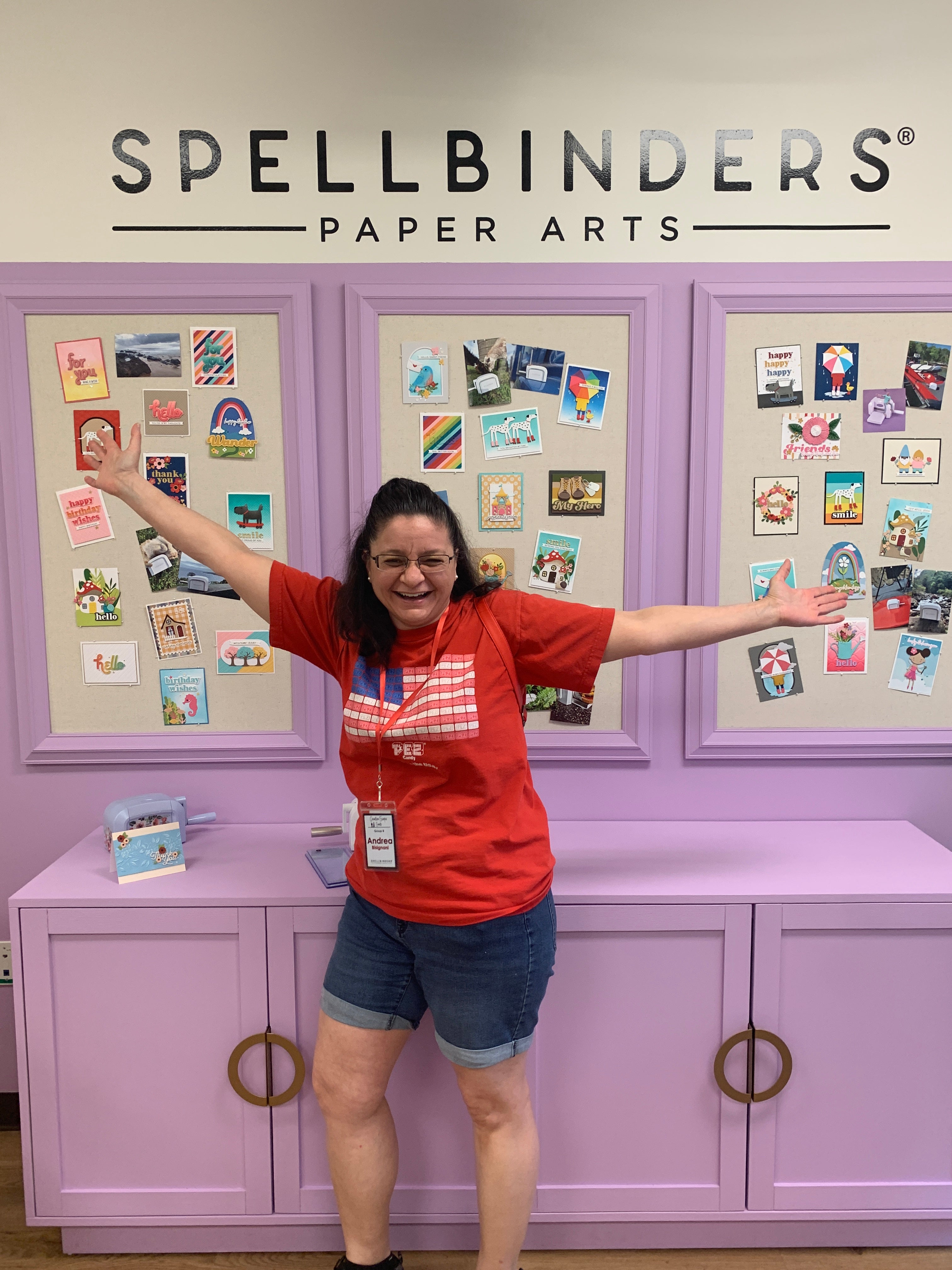 Andrea Bisignani, founder of Crafts on the Move at Spellbinders Warehouse